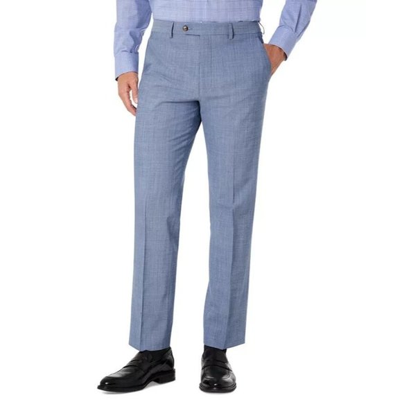 LAUREN RALPH LAUREN Men's Classic-Fit Suit Pants Blue Size 44x32 MSRP $190 - Picture 1 of 3